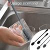 Bottle Brush Silicone Cleaning Tool With Long Handle For Efficient Bottle And Glassware Maintenance