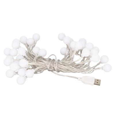 Ball String Lights Waterproof USB Port Power Supply LED Decorative Ball Lights for Bedroom Wedding