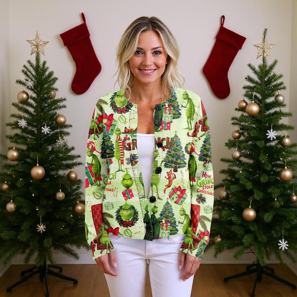 Women'S Christmas Sweater Cute Fun Christmas Sweater Fall And Winter Long Sleeve Knitted Sweater