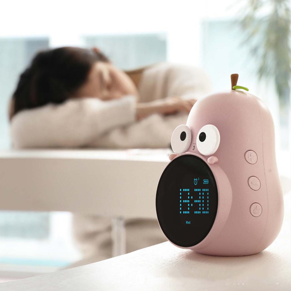 Pear Wake Up Alarm Clock Cartoon Cute Cartoon Children Kids Learning Alarm Clock English Regular