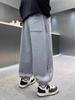 Boys' Fleece-Lined Thick Winter Sports Pants, New 2025 Style, One-Piece Sweatpants for Older Children