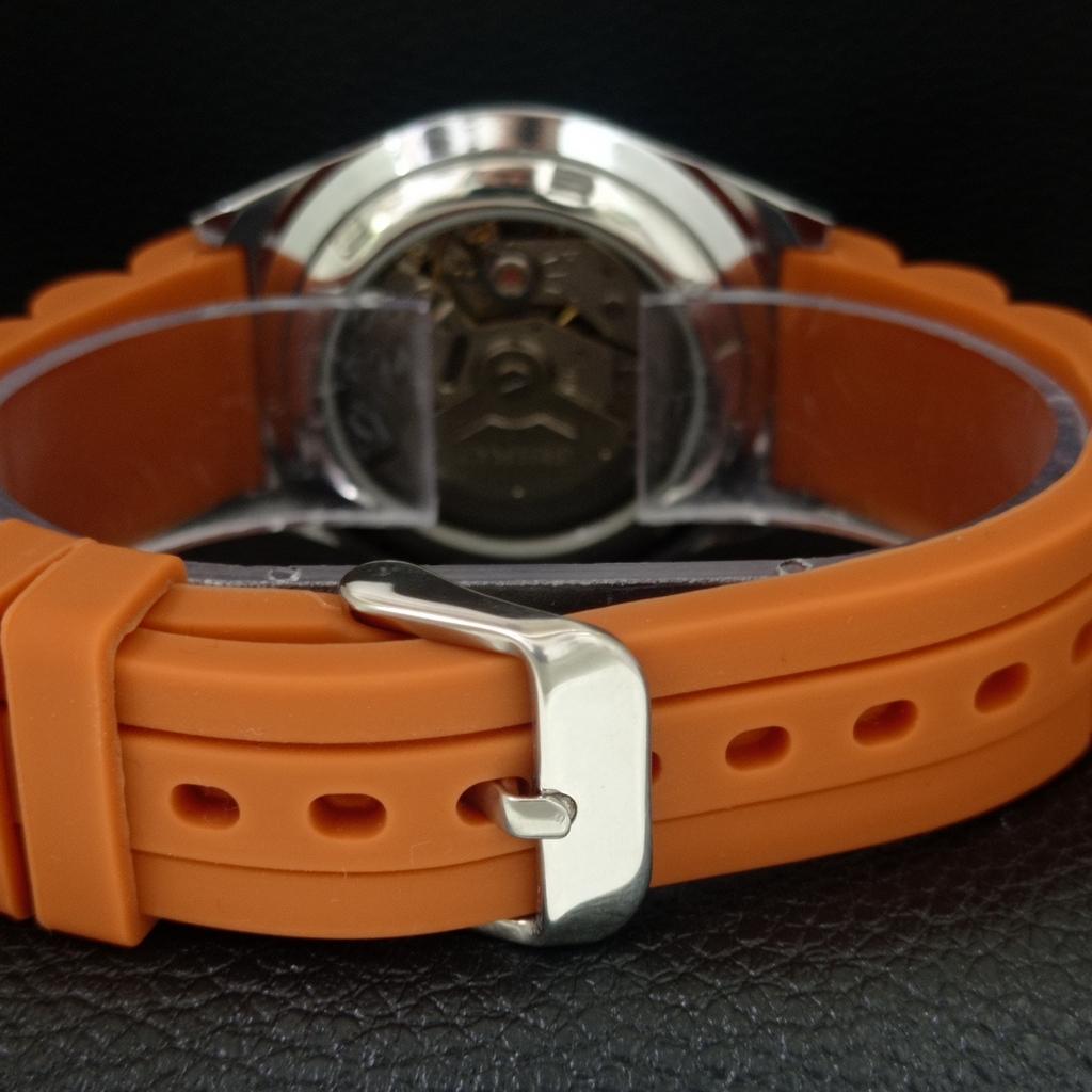 AUTOMATIC VINTAGE REFURBISHED SEIKO 5 6309A JAPAN MENS ORANGE WATCH a442588-1