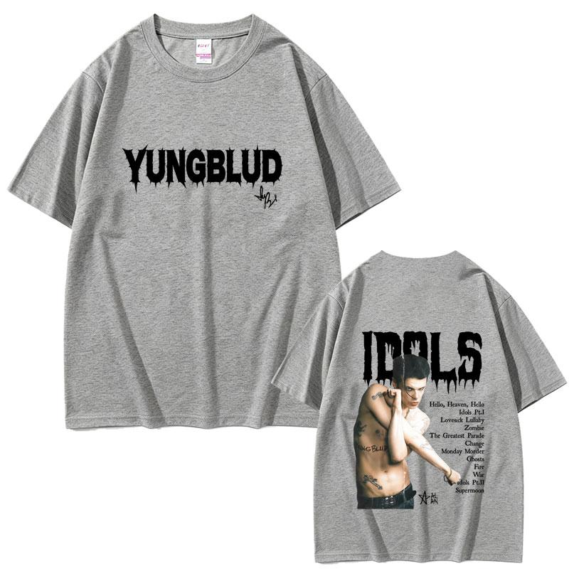 Rocker Yungblud IDOLS Graphic Tshirt Unisex Women Fashion Retro Rock T Shirts Unisex Casual Oversized Streetwear Male Vintage Tees