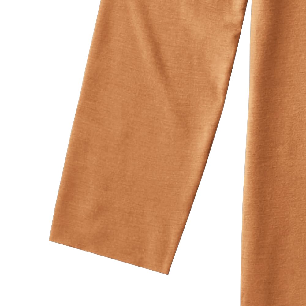 Gunze ADVANCE LABEL Long Sleeve Inner Warm and Made in Light Size M Men's U-Neck Top, Lightweight, Japan, Brown,