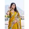 Real Modeling Collection – Premium Satin Chiffon Saree with Heavy Embroidery & Latkan Work