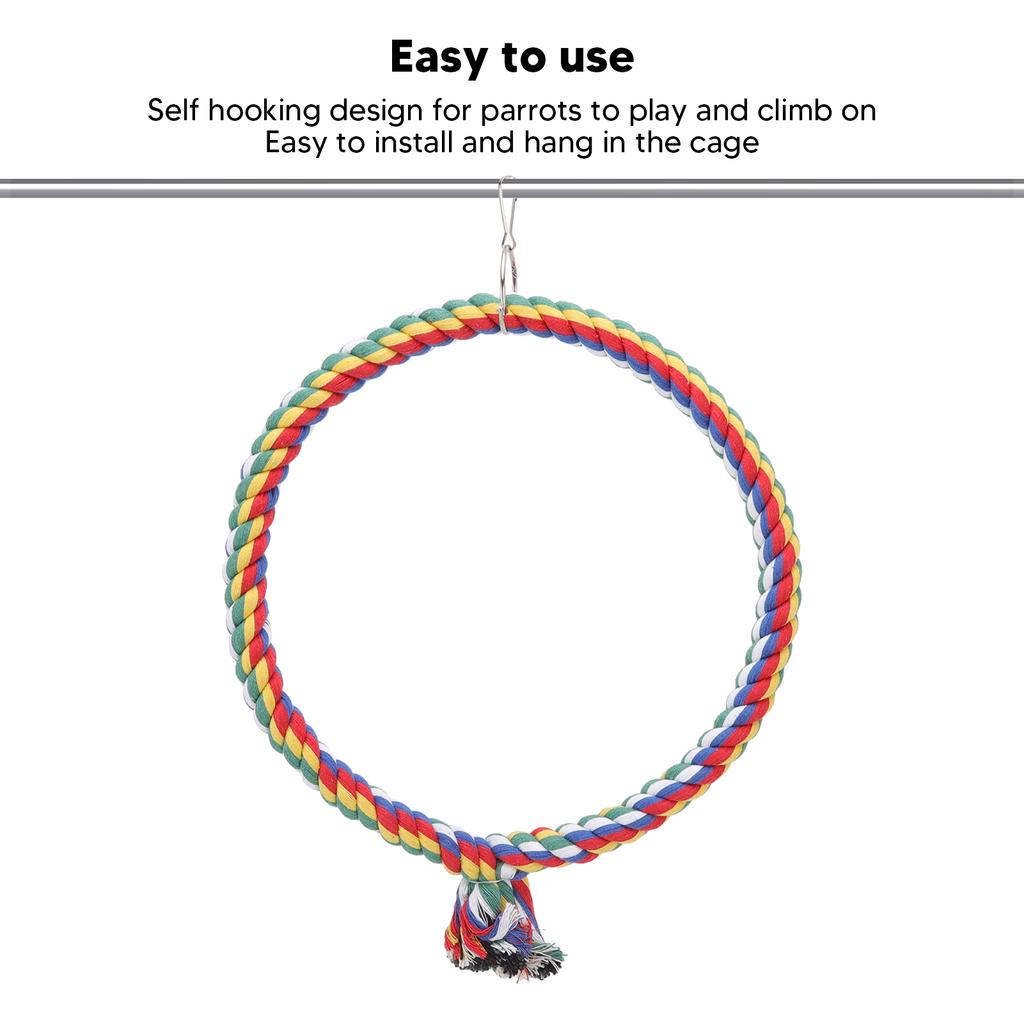 Bird Cotton Rope   Toy Colorful   Swing Toys for Parakeets Cockatiels Conure Lovebirds Finches Macaw
