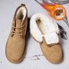 Mens Winter Snow Boots Thick Fleece Lined Warm Slip Resistant Outdoor Casual Shoes Teenagers Adults