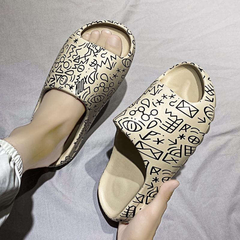 

Summer new large size coconut slippers casual drag fashion breathable sandals men s shoes trend outside wear sandals 37
