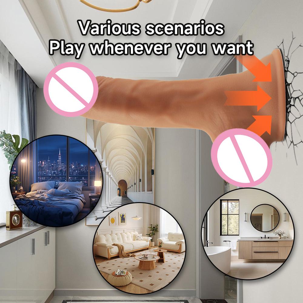 Silicone Realistic Penis Cock, Female Vaginal Masturbator Anal Plug, Two Sizes of Powerful Suction Cup Adult Sex Toys, Sex Toys