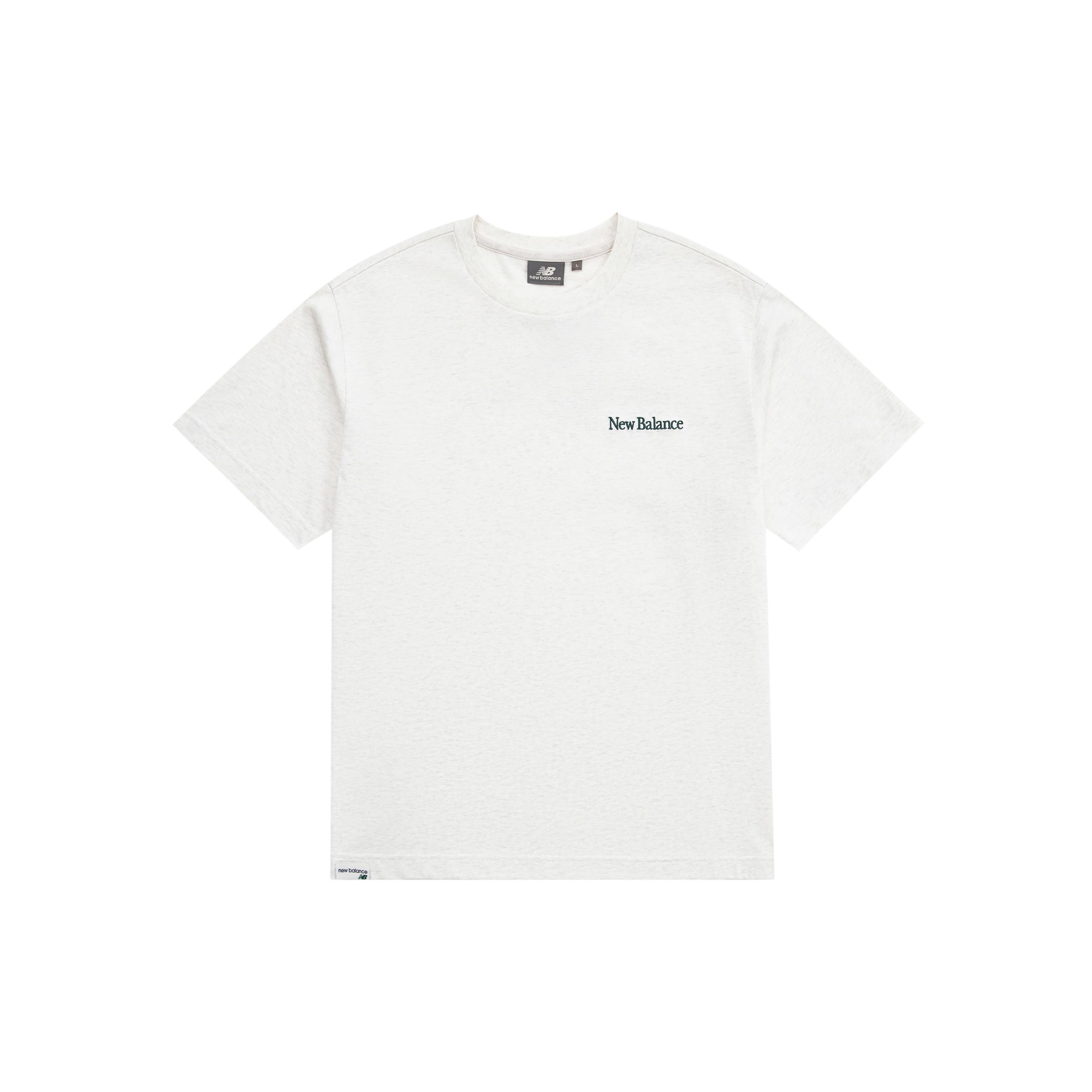 New Balance Casual Tee Asia Sizing  White Grey  Men s 5ED25433-OA XXL