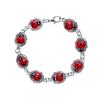 Creative Personality Geometry Ellipse Simulation Ladybug Bracelets for Women Fashion Cute Insect Animals Jewelry Accessory Gift