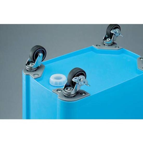 Squirrel Trash Can Commercial Kitchen Caster Pail Gray 70L with Drain Plug Made In Japan