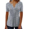 Women's V-neck Short Sleeve Polka Dot Top New Fashion Spring Summer