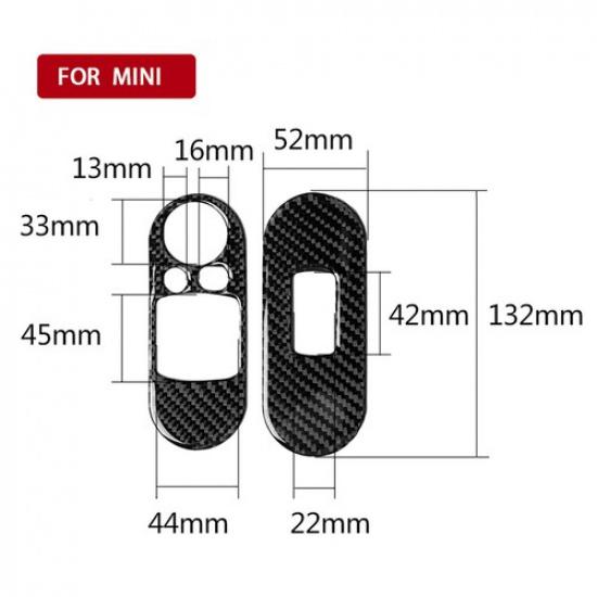Real Carbon Fiber Door Armrest Window Lift Trim For BMW Mini Cooper F56 14-21