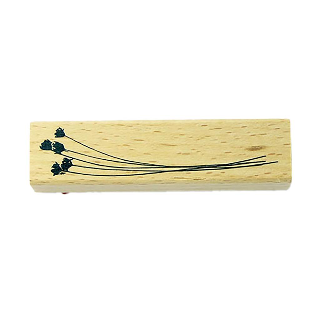 Taiyo Tomar Gummi Stempel mit Trockenblumen, Stempel, A, RT1365-025