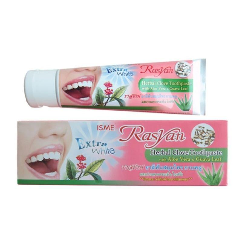 Rasyan - Dentifricio Erboristico Extra Bianco ai Chiodi di Garofano con Aloe Vera e Foglia di Guava