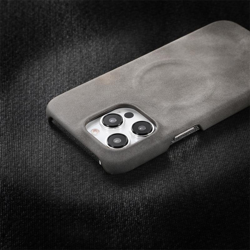 iPhone 17 Pro Max Magnetic Lambskin-Texture Case & Skin