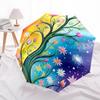 1pc Colorful Floral Tree Artwork Umbrella with Plastic Handle,Suitable for All Seasons Home Travel Outdoor UmbrellaDD278