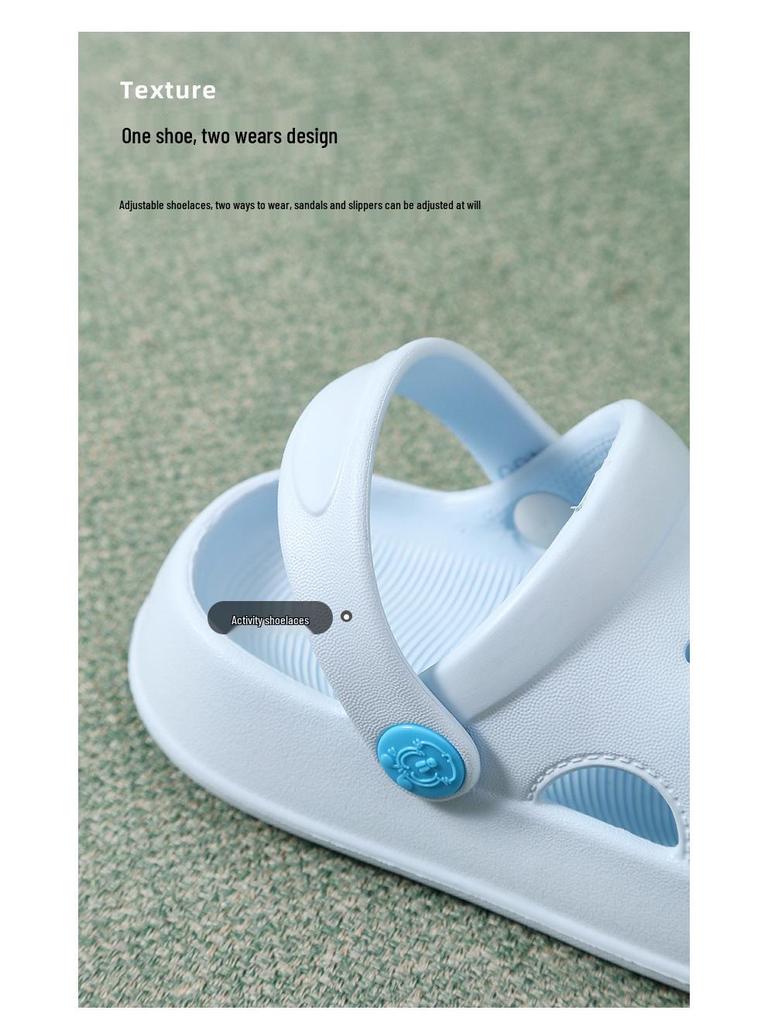 Bobdog Toddler Boys' Summer Closed-Toe Breathable EVA Slippers