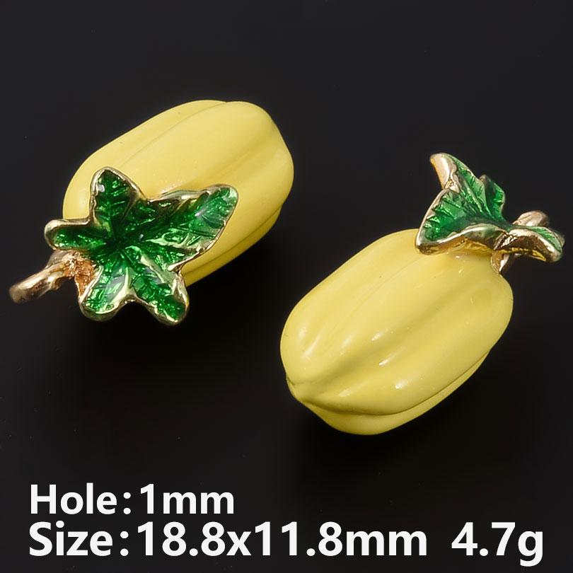 5pcs Three-Dimensional Enamel Fruit Charm Grape Peach Watermelon Alloy Oil Drop Charms For Jewelry Making Supplies DIY Earrings