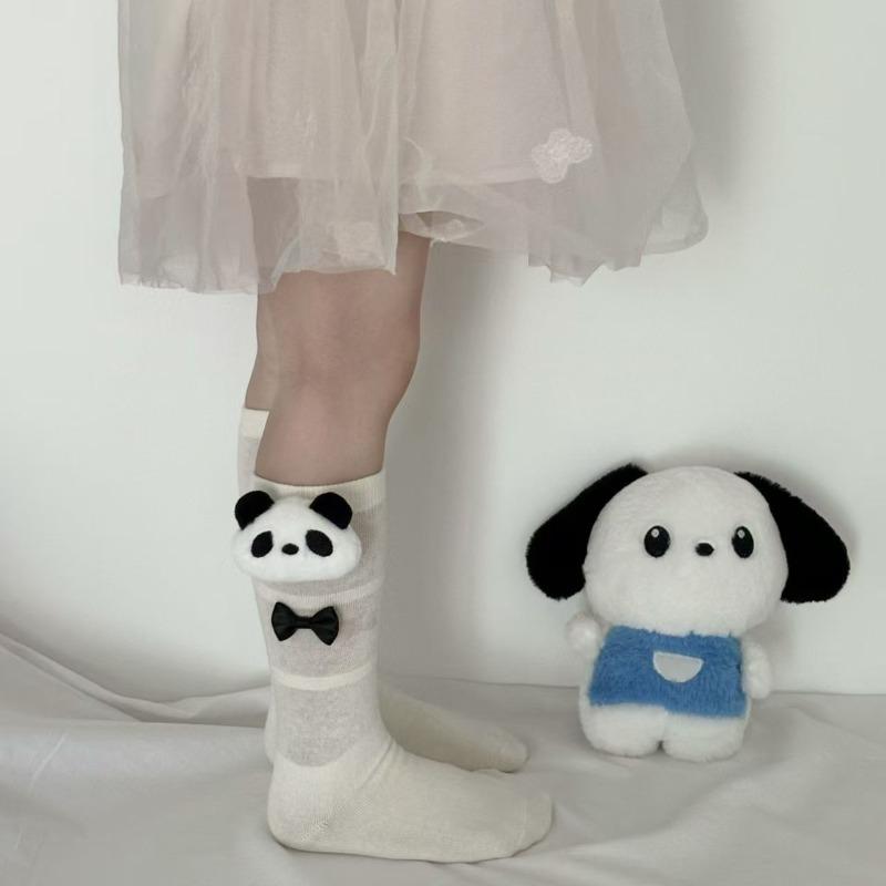 Chaussettes mi-mollet respirantes pour femmes, printemps et automne, toutes sortes de pandas mignons