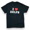 Original Danny Duncan T Shirt S Black I Love / Heart Dilfs Dads Graphic Fathers