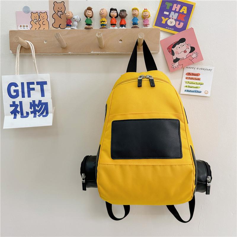 Modern Colorful Canvas Backpack For Kids Lightweight Ergonomic School Bag For Boys And Girls