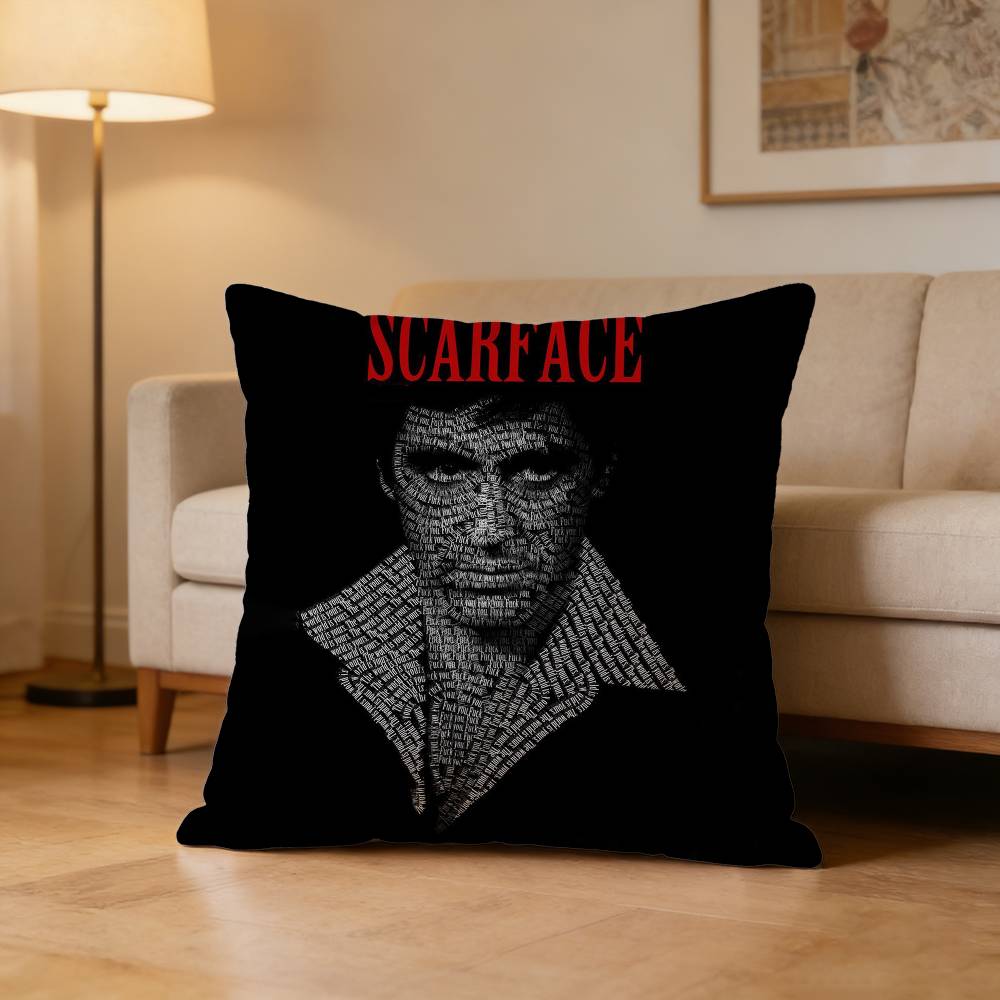 

Classic Crime Movie SScarface Pillow Case for Sofa Living Room Home office Decor Protective Cover 30x30cm