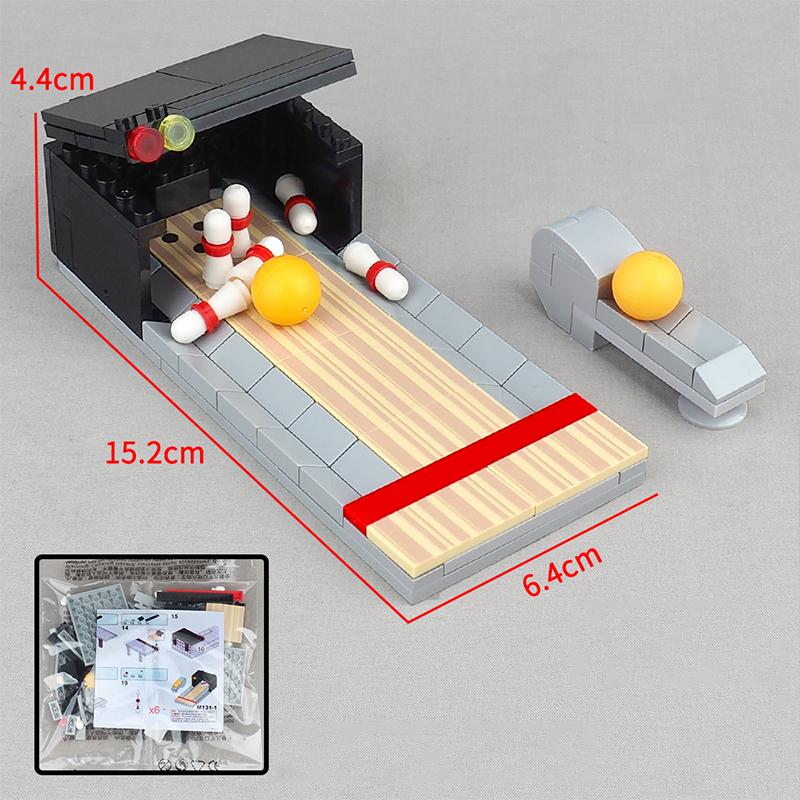 MOC Arena Building Blocks Racing Console Poker Board Game Mahjong Machine Yacht Patrol Boat Billiards Ice Hockey Table Brick Toy