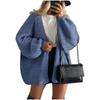 Women's Sweater Solid Color Long-sleeved Casual Loose Cardigan Sweater Jacket