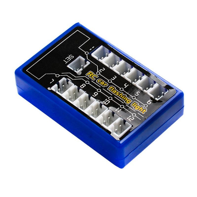 RC Remote Control Vehicle Light 1/10 Simulation Model Vehicle Light 12LED Flash-off Vehicle Light Set SCX10 Horizontal Running Light Set