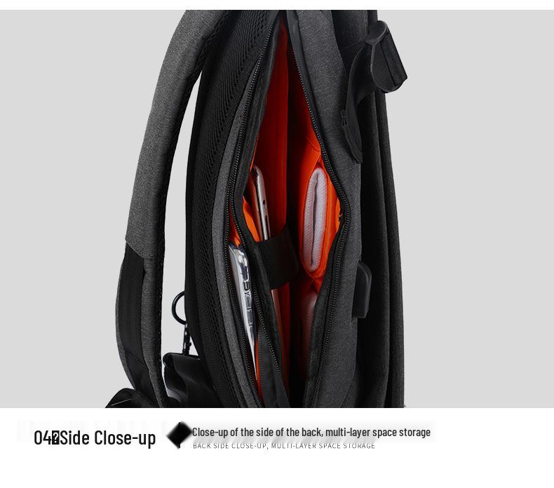 Korean Style Men's Crossbody Chest Bag – Fashionable, Multifunctional, Casual Shoulder Bag Backpack