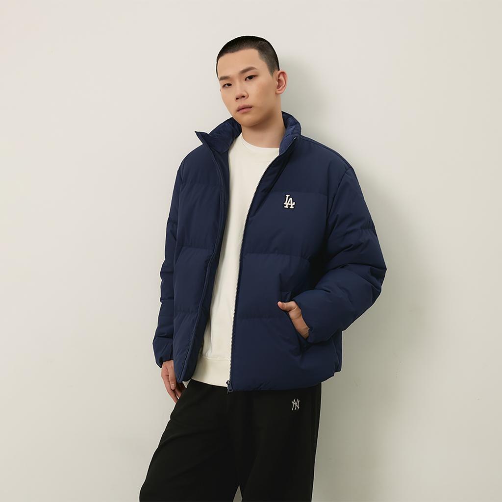 New MLB Los Angeles Dodgers Basic Collection FW24 Down Jacket Unisex Light Navy Blue 3ADJB1046-07NYL