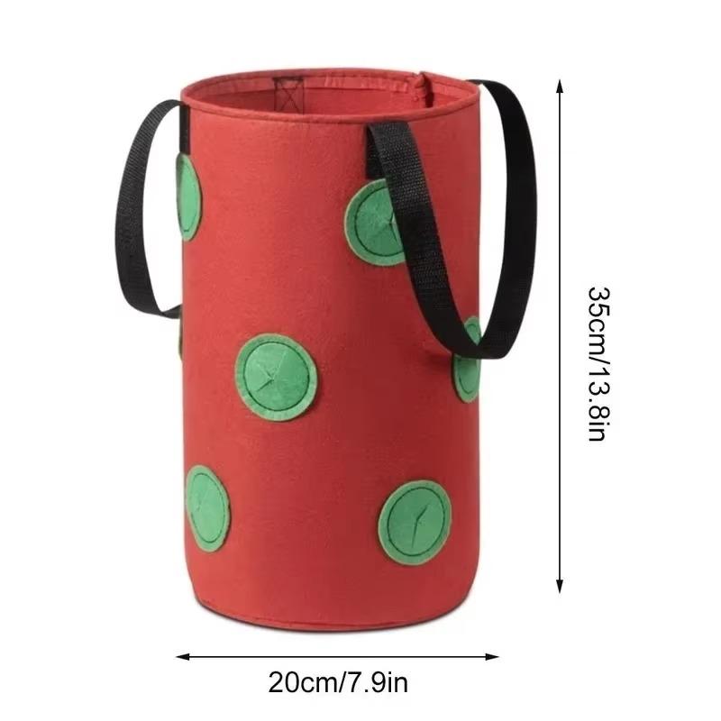 New Multi-Function 13 Holes Felt Hanging Tomato Grow Bag Planter Strawberry Vegetable Flower Plant Grow Bags Garden Plant Pot