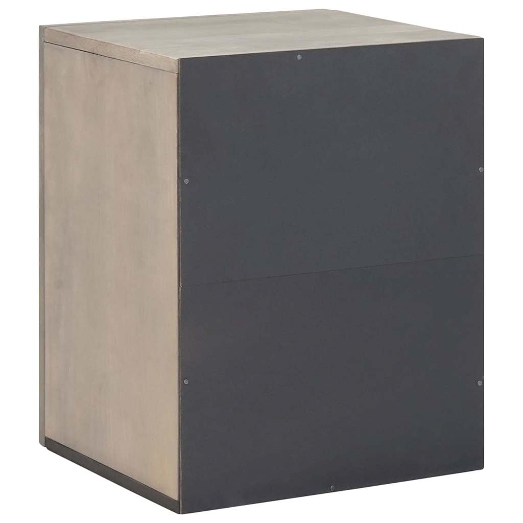Wall Mounted Wall Cabinet Grey 38 x 33 x 48 cm Solid Mango Wood