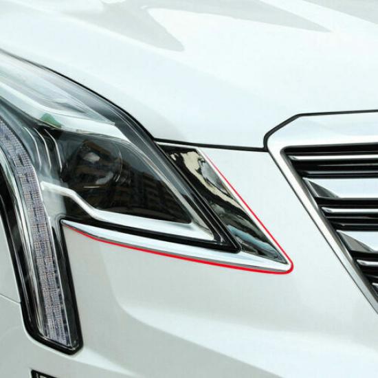 Для Cadillac XT5 2016- Пара Хромированных Накладок на Брови Передних Фар 2 шт.