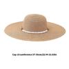 Adjustable Pearls Trimmed Straw Hat For Women Foldable Design Lightweight Paper Outdoor Summer Use
