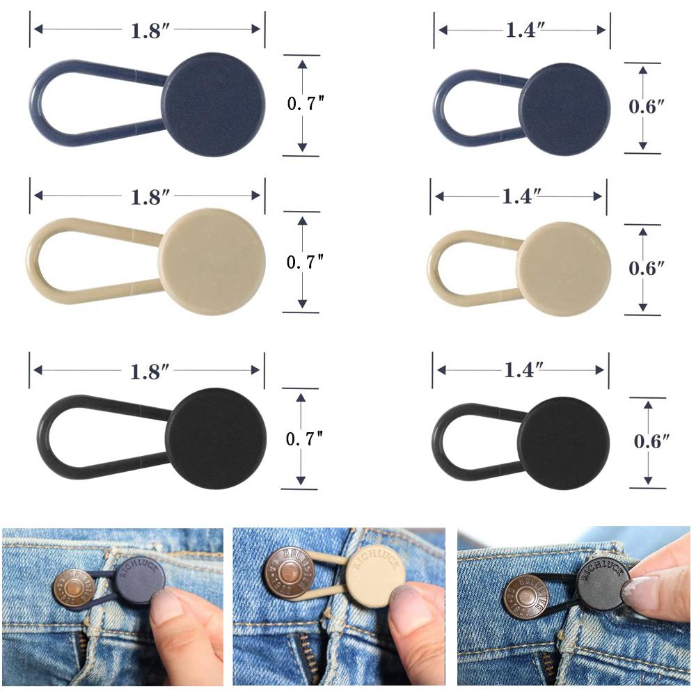 3PCS Button Extender Flexible Button Waist Extenders for Pants Flex Button Pant Extender for Men and Women’s Pants Shorts Skirts