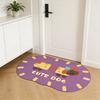 Cartoon Animal Bath Rug Absorbent Diatomaceous Earth Bathroom Rug Anti-Slip Cute Cat Dog Floor Mat for Entrance Bathroom Kitchen Shower