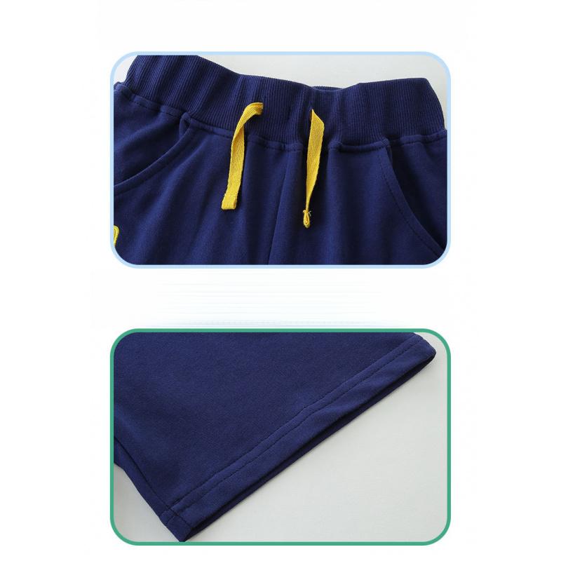 Boys' Suit With Car Print Children'S Short-Sleeve Suit Knitted Cotton Shorts Set For Kids