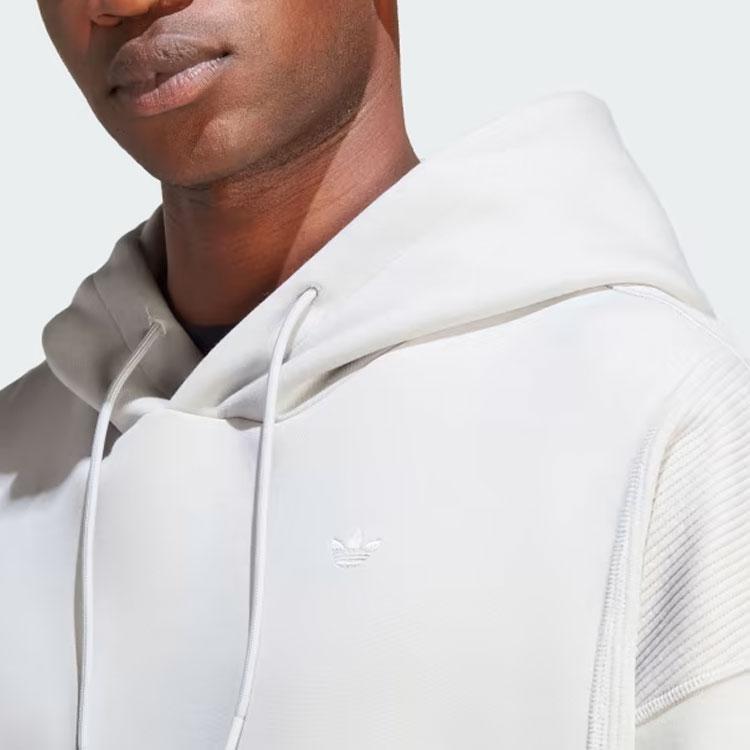 Adidas Originals Adventure Hoodie With Solid Color Logo Men Hoodies White IL5184