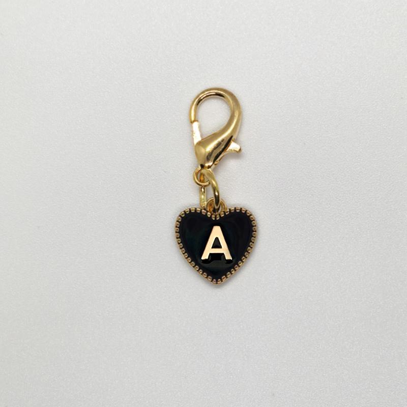 1PC Love Keychain Creativity Heart Shaped Design DIY Party Metal Gift 26 English Letters Keychain Marker Lobster Buckle