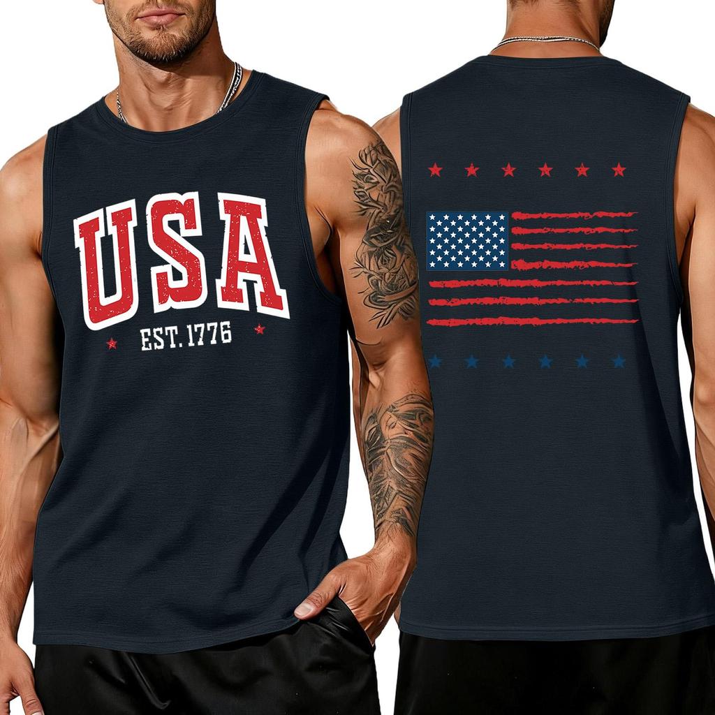 Herren Hemden 4. Juli USA Muskel Tanktops Patriotische Tanktops