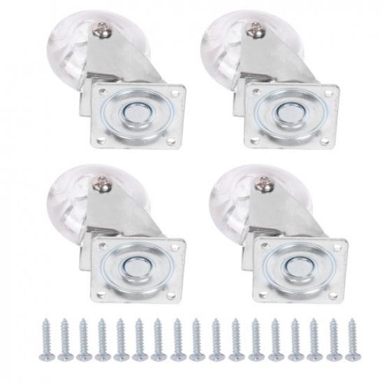 2 Inch Office Chair Replacement Rubber Caster 360° Swivel Wheels Pack Of 4