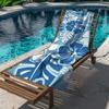 Meerblau Pfeffer Kuwait Strandtuch Fasermaterial, schnelltrocknend, sandabweisend, waschbar, Strand Küste Tropische Blume Handtuch, ideales Geschenk