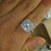European & American Style Micro-Inlaid Zircon Square Diamond Women's Wedding Ring