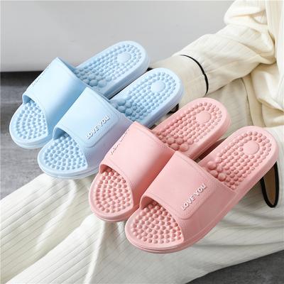 Slippers Women's Summer Indoor Home Bathroom Soft Bottom Slip-resistant Couple Men's Foot Acupressure Cool Slippers Wholesale