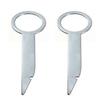 Car Radio Removal Tools 8cm P Release Tool Keys Silver Stereo Auto New