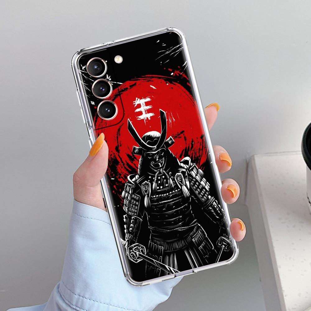 Phone Case For Samsung Galaxy S26 S25 S24 S23 S22 Ultra S20 S21 FE 5G Plus Soft Clear Cover Japanese Bushido Samurai