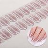Tiras de Esmalte com Glitter com Lixa Fácil de Aplicar Remover Autoadesivas Unha Inteira Feminina Adesivo para Unhas Manicure Caseira Decoração DIY Nail Art Wrap